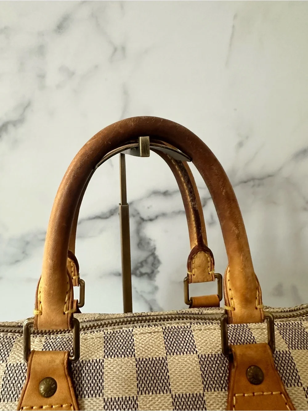 Louis Vuitton Speedy 25 Damier Azur Canvas Handbag
